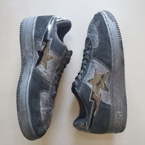 BAPE Bapesta black sneakers.